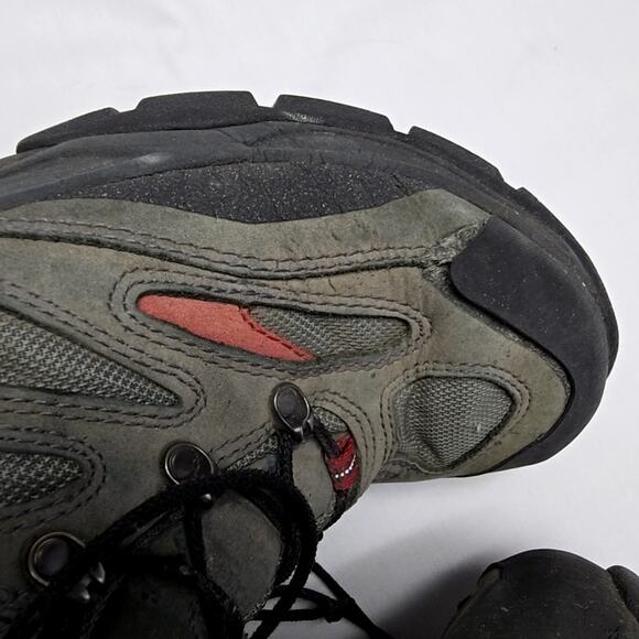 L.L. Bean Hiking Boots Mens 9.5 Medium Gray Red Outdoor Trail Shoes